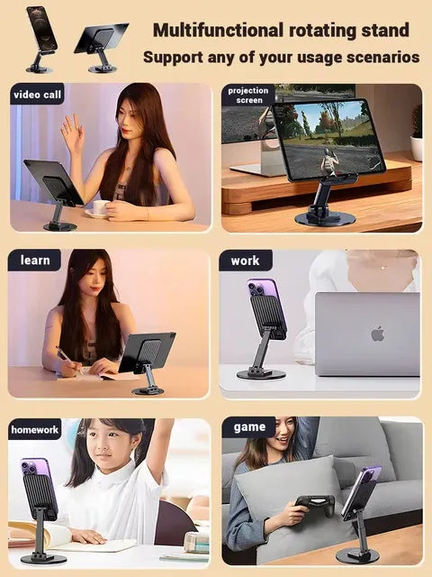 Metal 360 Rotating Desktop Mobile Stand