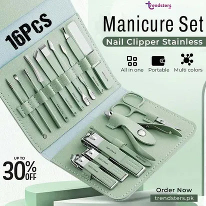 16 PCS Professional Manicure & Pedicure Set