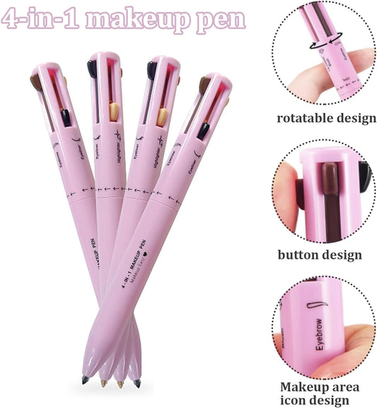 4 in 1 Make Up Pen, Multifunctional Eyebrows Eyeliner Lip