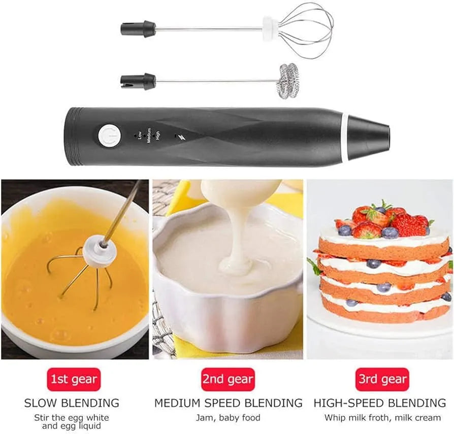 2 in 1 Rechargeable Milk Frother Wand