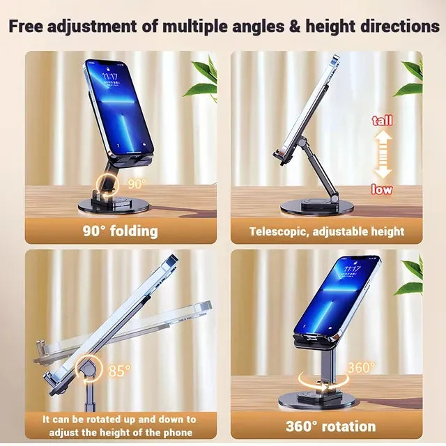 Metal 360 Rotating Desktop Mobile Stand