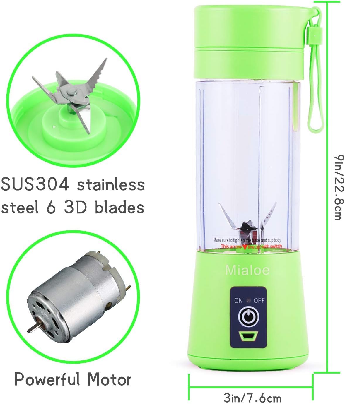 USB Rechargeable Juicer Blender 6 Blades
